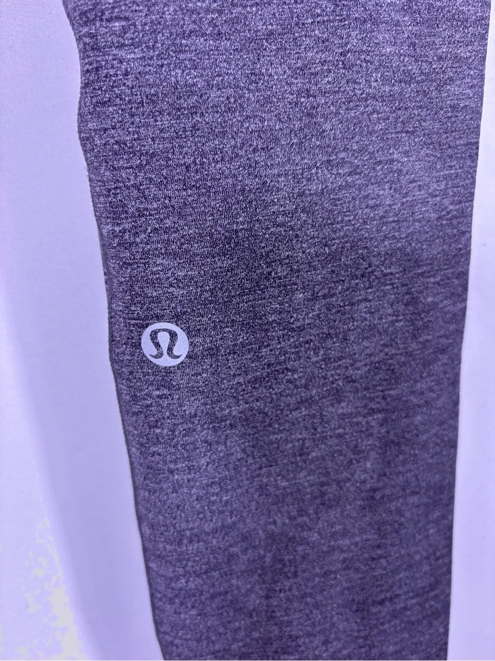 Lululemon Gray Heathered Leggings Side Pockets Size 8 28